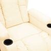 vidaXL Sill&oacute;n elevable cuero sint&eacute;tico crema