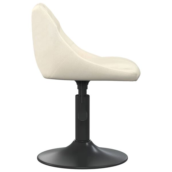 vidaXL Silla de comedor de terciopelo crema