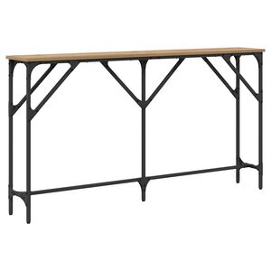 vidaXL Mesa Consola Roble artisan 140 x 23 x 75 cm