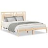 vidaXL Cama extralarga sin colch&oacute;n madera maciza 140x210 cm