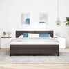 vidaXL Cama tipo Box Spring Marr&oacute;n Oscuro 180 x 200 cm tela