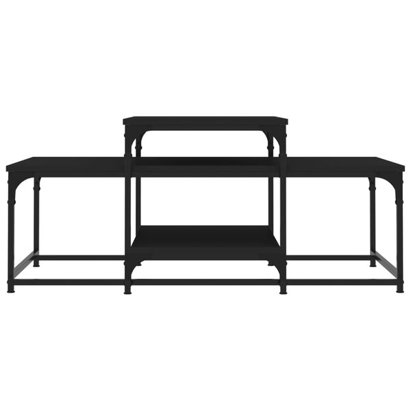 vidaXL Mesa de centro madera de ingenier&iacute;a negro 102x60x45 cm