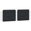 vidaXL Cabecero de cama acolchado Zadar cuero sint&eacute;tico negro blanco 160 cm