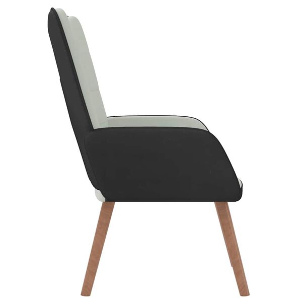 vidaXL Silla de relajaci&oacute;n terciopelo gris claro y PVC