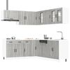 vidaXL Mueble cocina Kalmar sonoma gris 11 pzas madera contrachapada