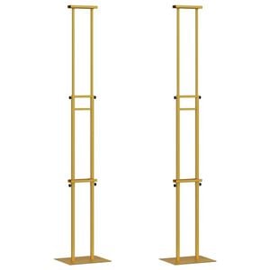 vidaXL Pantallas de Feria 2 uds. Dorado 30 x 23,5 x 210 cm Acero