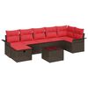 vidaXL Conjunto de sof&aacute; de jard&iacute;n 8 uds. Polirat&aacute;n