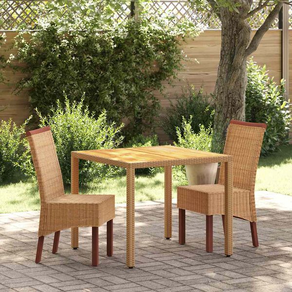vidaXL Sillas de comedor 2 unidades ratán natural marrón