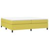 vidaXL Cama box spring con colch&oacute;n tela verde 200x200 cm