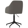vidaXL Silla de comedor giratoria de terciopelo gris oscuro