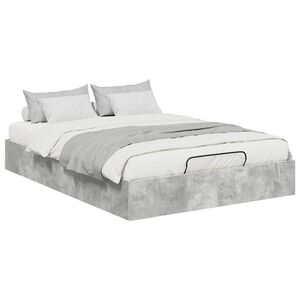 vidaXL Estructura de Cama Ottoman Gris Concreto 120 x 190 cm