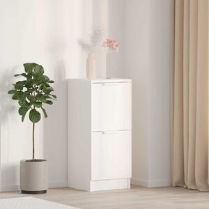 vidaXL Aparador de madera contrachapada blanco 30x30x70 cm