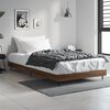 vidaXL Estructura de cama sin colch&oacute;n madera marr&oacute;n roble 100x200 cm
