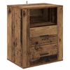 vidaXL Armario de Noche con caj&oacute;n Madera vieja 35 x 50 x 60 cm
