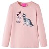 Camiseta infantil de manga larga rosa claro 104