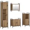 vidaXL Juego de Muebles de Ba&ntilde;o 4 uds. Roble artisan 40 x 36 x 181 cm