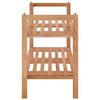 vidaXL Zapatero de madera maciza nogal 69x27x41 cm