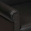 vidaXL Sillón butaca de cuero auténtico negro