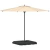vidaXL Juego de base para parasol cantilever 4 pcs Negro