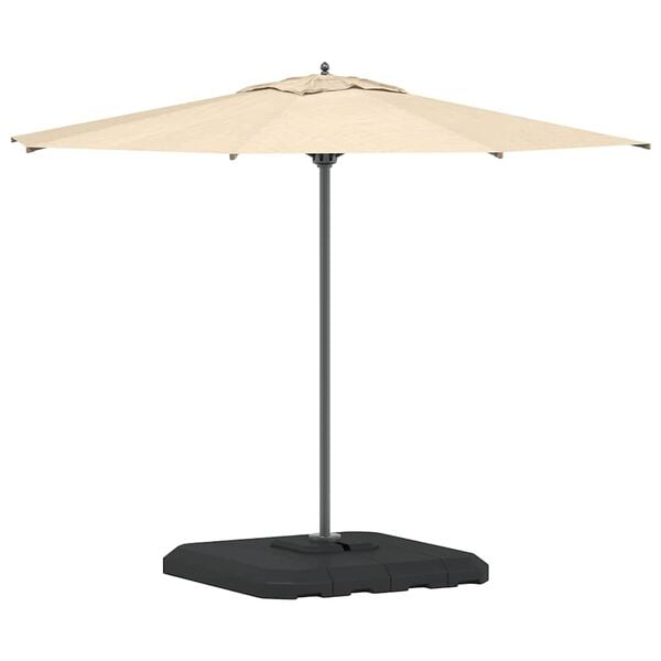 vidaXL Juego de base para parasol cantilever 4 pcs Negro
