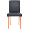 vidaXL Sillas y mesa comedor 5 piezas roble y cuero artificial negro