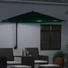 vidaXL Parasol de jardín Manual Verde y Negro 248 x 248 x 148 cm