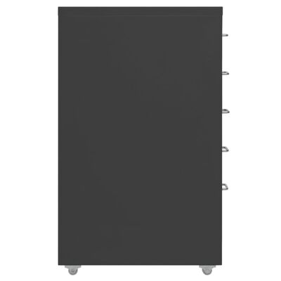 vidaXL Armario archivador móvil metal antracita 28x41x69 cm