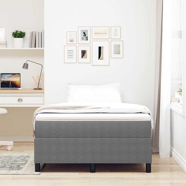 vidaXL Cama tipo Box Spring Gris claro y . 120 x 190 cm Tela de Pana