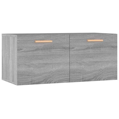 vidaXL Armario de pared madera de ingeniería gris Sonoma 80x35x36,5 cm