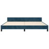 vidaXL Estructura cama sin colch&oacute;n terciopelo azul oscuro 200x200 cm