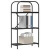 vidaXL Estante de libros Roble Negro 60 x 30 x 109 cm