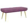 vidaXL Banco de Doble Capa Morado 120 x 45 x 46 cm Terciopelo