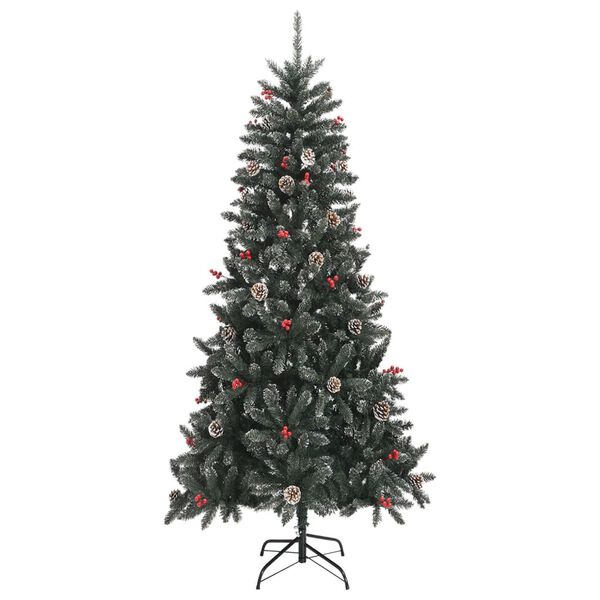 vidaXL &Aacute;rbol de Navidad artificial con soporte PVC verde 240 cm