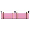 vidaXL Cabecera Colgante Liso Rosa 210 x 55 x 5 cm PU antiguo