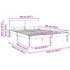 vidaXL Estructura de cama con cabecera Marr&oacute;n cera 140 x 190 cm