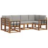 vidaXL Conjunto de sof&aacute;s de exterior 6 pcs Gris Natural y Claro
