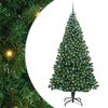 vidaXL &Aacute;rbol de Navidad artificial Verde 210 cm PVC y Acero y Pl&aacute;stico