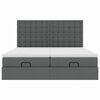 vidaXL Estructura cama otomana colchones tela gris oscuro 200x200cm