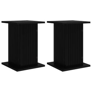 vidaXL Soporte de plantas 2 uds. Negro 30,5 x 30 x 43 cm