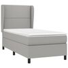 vidaXL Cama box spring con colch&oacute;n tela gris claro 100x200 cm