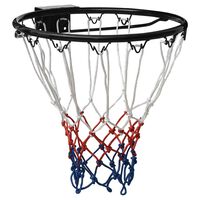 vidaXL Aro de baloncesto acero negro 39 cm