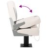 vidaXL Asiento plegable para barco 1 juego con respaldo bajo correa fijaci&oacute;n