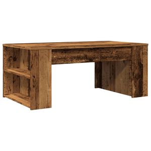 vidaXL Mesa de centro madera ingenier&iacute;a madera envejecida 102x55x42 cm