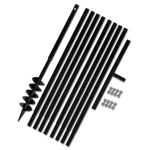 Taladro De Tierra Con Mango 100 mm Con Tubo De Extensi&oacute;n 9 M Acero