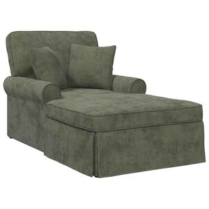 vidaXL Chaise Lounge con Falda con coj&iacute;n Verde 157 x 91 x 91 cm ARES