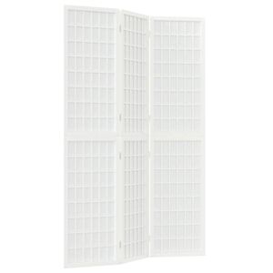 vidaXL Biombo plegable con 3 paneles estilo japon&eacute;s blanco 120x170 cm