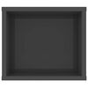 vidaXL Mueble de TV colgante contrachapada gris brillo 100x30x26,5 cm
