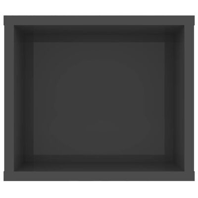 vidaXL Mueble de TV colgante contrachapada gris brillo 100x30x26,5 cm