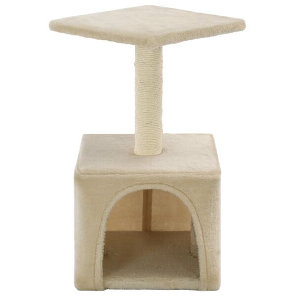 vidaXL Rascador para gatos con poste de sisal 55 cm beige