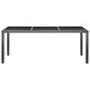 vidaXL Conjunto de comedor de jardín 9 piezas ratán sintético gris